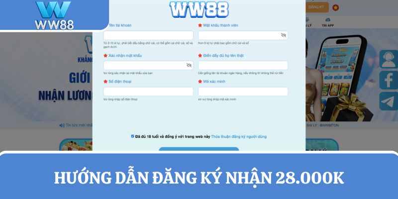 Hướng dẫn đăng ký nhận 28.000K