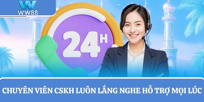 Nhân viên của WW88 luôn sẵn lòng lắng nghe góp ý của người chơi