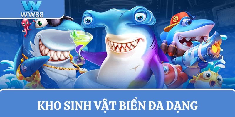 Sinh vật biển đa dạng với đủ kích thước lớn nhỏ