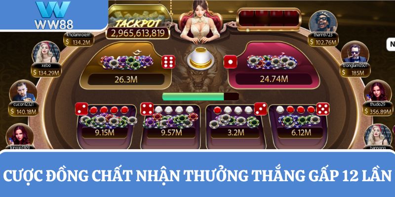 Thắng tới 12 lần khi cược đồng nhất cùng game xóc đĩa bản online