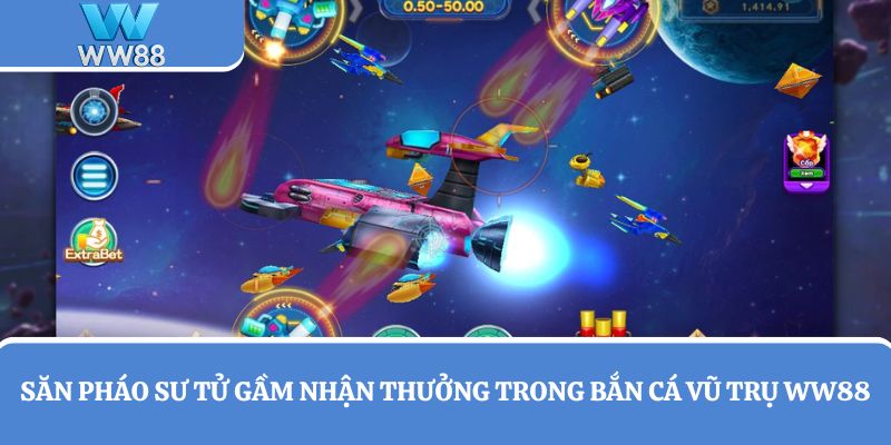 Thưởng khi bắn trúng Pháo Sư Tử Gầm trong Bắn Cá Vũ Trụ