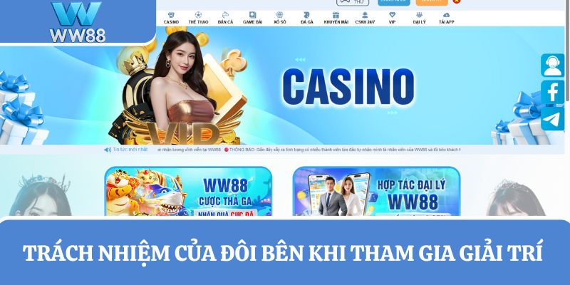 Tìm hiểu trách nhiệm của đôi bên khi tham gia giải trí online